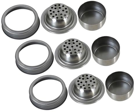 Alipis 3piezas Coctelera De Acero Inoxidable Tapa para Coctelera Accesorios para Frascos para Mezclar Bebidas Uso Botellas De Especias Copas De Vino y Martinis