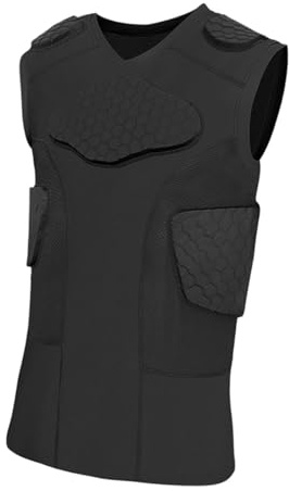 Folpus Chaleco Protector de Costillas Acolchado para Hombre, de protección para Entrenamiento Deportivo contra Impactos, protección Superior para, XL