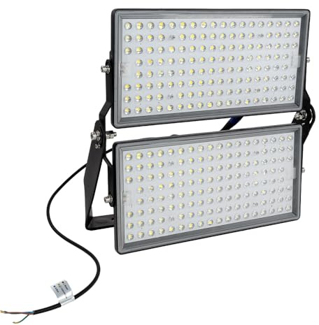 LUXULA LED Strahler Außen 500W 70.000lm, 5000K Neutralweiß, IP65 | IP65, Außenbeleuchtung, Wand, Baustrahler, Flutlicht für Baustelle, Sportplatz, Industrie und Gewerbe, extrem hell