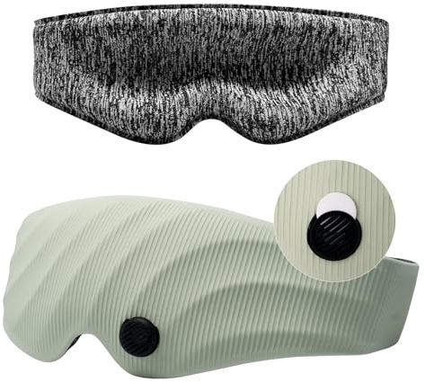 AiSleep Antifaz para Dormir, Eye Mask para Mujer y Hombre, Sleep Mask para Dormir 100% Anti-Luz, Diseño Ergonomico 3D, Ultrasuave Sleep Mask (Verde)