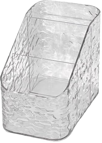 Porta pennelli da trucco trasparente, contenitore trasparente da scrivania, organizer per cosmetici, supporto per pennelli da trucco, rossetto, mascara, smalto per unghie, dentifricio, in acrilico