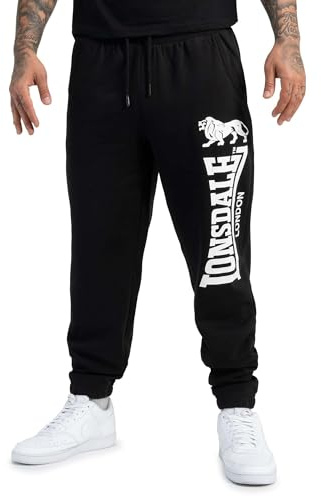 Lonsdale Occhio Pantaloni da Jogging, Nero, L Uomo