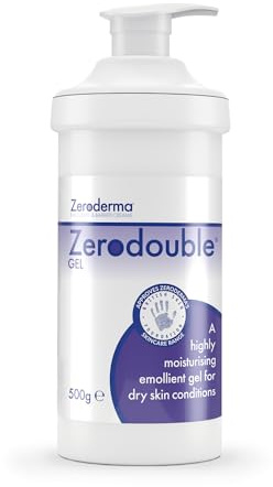 Zeroderma Zerodouble Gel, 2-in-1 Formula for Dry Skin, 500g | Soap substitute & moisturiser for dry skin conditions such as eczema & psoriasis, restores skin barrier, hydrating gel