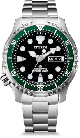 Citizen Herren Analog Automatik Uhr mit Edelstahl Armband NY0084-89EE