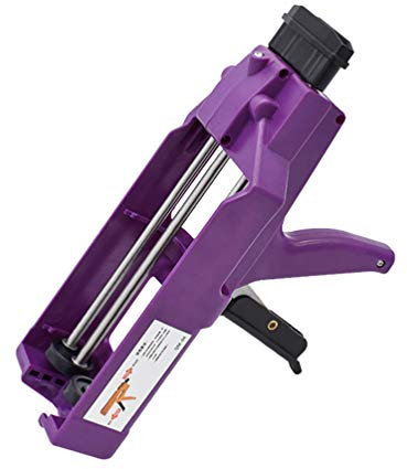 LaoZan Strong Sturdy Drip-Free Caulk Gun High Thrust Caulk and Adhesive Gun Manual Cartridge Sealant Caulking Gun (Purple,50cm)