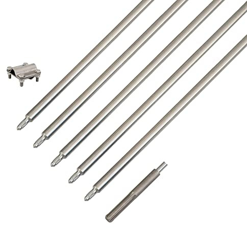 Tiefenerder Staberder Erdung Erder Erdung Blitzableiter Ø 20mm Edelstahl optional SDS-Max (5m Set + Kelmme + SDS Schalagkopf)