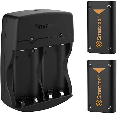 Smatree Xbox Controller Battery Pack - 2 batterie ricaricabili NI-MH da 2600 mAh con caricabatterie a doppio canale