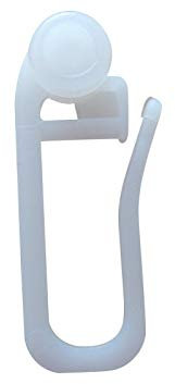 rewagi Gardinenröllchen Rollringe mit Langer Haken 33mm - Rolle Ø 8mm – weiß - 25, 50, 100, 200, 500, 1000 Stück (200 Stück)