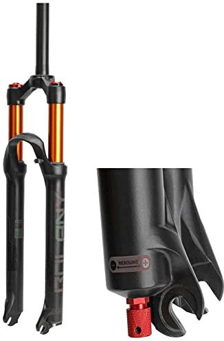 ksamwjf MTB Straight 1-1/8Travel, Fahrradluftfedergabel, Fahrradfedergabel, MTB Fahrradgabel, Fahrradvordergabel, Fahrradgabel, 120mm Scheibenbremse RL/HL QR 9mm D盲mpfungseinstellung