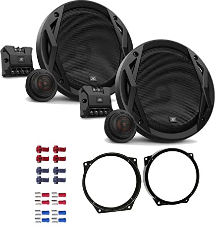 JBL Club 6500C Lautsprecher mit Einbauset passend für MINI Mini R50 R53 2001-2006 Türen vorne 360 Watt 165mm 2 Wege Kompo Auto KFZ PKW Boxen