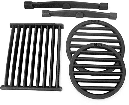 BAUSTER® Kaminrost 23x20cm Kaminofen Gussrost Ascherost Tafelrost Rost Ofengitter Kamin Ersatzteile Zubehör Ofenrost Grillkamin Eckig Eckrost
