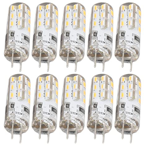 10 Bombillas LED G4, Repuesto de Bombillas de Paisaje de 110 Lm con Base de Silicona Bi Pin para Aparatos de IluminacióN