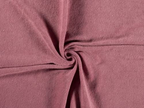 Tela de toalla de algodón con estampado liso, rosa - por metro