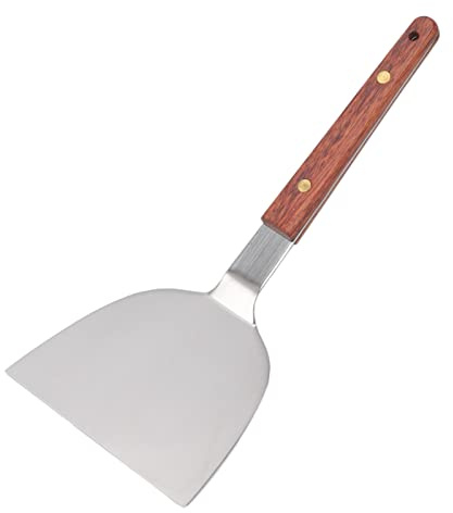 Espátulas Teppanyaki de Acero Inoxidable, Espátula para Hamburguesas, Espátula para Panqueques, Cocina, Filete, Pala Frita, Espátula de Plancha de Metal (120MM)