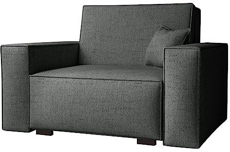 Mirjan24 Sofa Viva Duo I mit Schlaffunktion, einsitzer Polstersofa mit Bettkasten, Schlafsofa, Bettsofa inkl. Kissen, Wohnlandschaft, Farbauswahl (Neve 90)