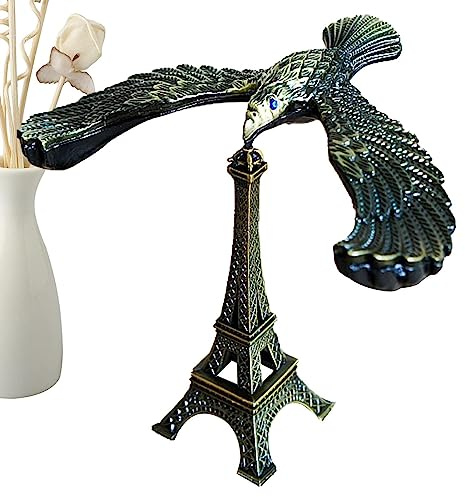 Vigcebit Balanced Eagle - Metal Tower Eagle Balancing Eagle - Non Fading Rotatable Balancing Eagle Tower for Living Room Study Room Bedroom