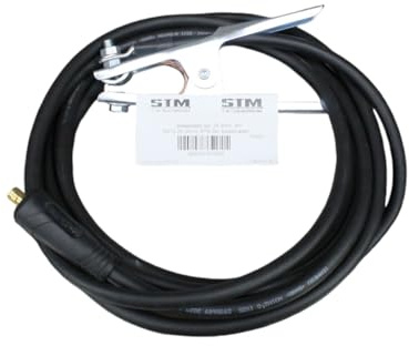 STM Der Meisterladen Massekabel Schweißkabel 10, 16, 25, 35, 50, 70 qmm HAR H01N2-D (4 m) 200 A o. 400 A Masseklemme, Größe: 25 mm² Dorn 9 mm
