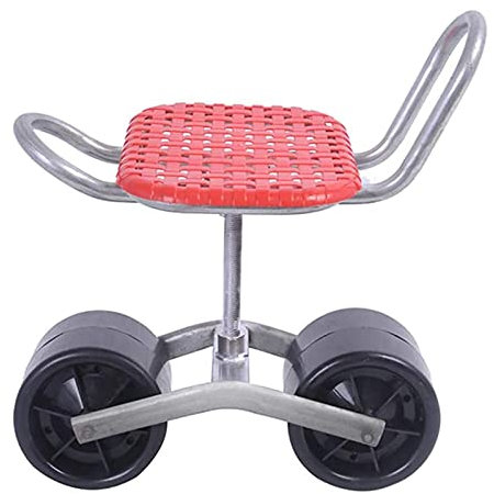DELURA Gartenwagen, Garten-Arbeitssitz mit Rädern, Arbeitssitz, Terrassenroller mit Sitz, 360° höhenverstellbar, for Jäten, Gartenarbeit