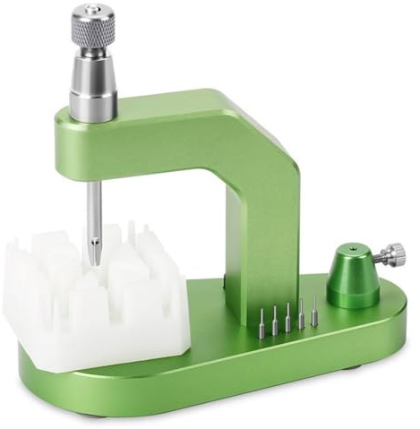 Rordigo 1 Set Green Metal Multifunction Print Watch Strap Connecting Punch for Removing Watch Strap Connecting Pins and Screws Watch Remover, Green