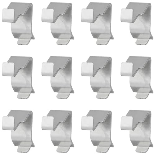 Hoement Cabinet Shelf Clips 12 Pack Metal Shelf Supports for File Cabinets Bookcases and Shelving Easy Install Support Clips for Cabinet Storage Applications 1.18 X 0.79 X 0.55 in