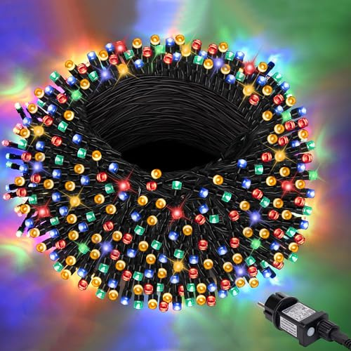 LED Lichterkette Außen, 20 m 200 LED Weihnachtsbaum Lichterkette, 8 Modi LED Lichterkette Innen mit Timing- und Speicherfunktion Für Weihnachten, Party, Hochzeit, Garten, Balkon Deko (Bunt)