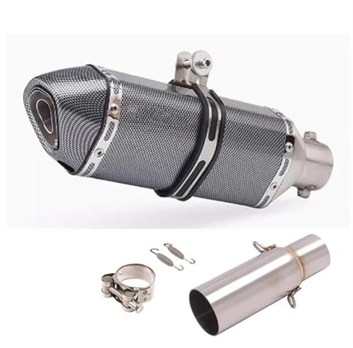 Systèmes d'échappement Pour Piaggio Pour BEVERLY 125 300 MP3 125 250 300 LT X10 2008-2016 Silencieux D'échappement De Moto Silencieux De Tuyau De Liaison Intermédiaire Silencieux d'échappement(Type D)
