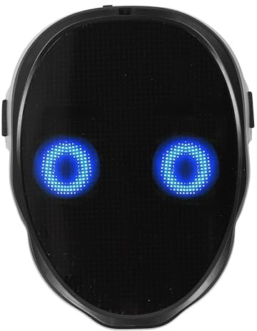 Spacnana Copertura luminosa a LED con rilevamento programmabile controllato da APP con 40 animazioni 30 immagini per cosplay festival party