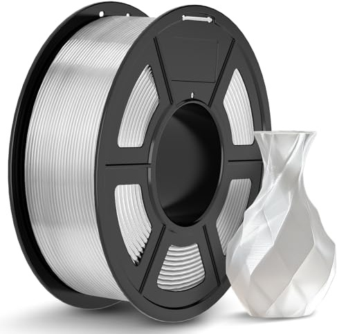 TECBEARS PLA-filament 1,75 mm, transparent 1 kg, 3D-skrivarfilament, dimensionell noggrannhet +/- 0,02 mm, 1 kg spole (2,2 lb) för de flesta FDM 3D-skrivare
