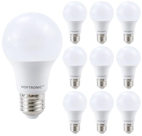 HOFTRONIC - 10x LED E27 Glühbirne - 8,5 Watt 806 Lumen - 4000K Neutralweiß - Lampen Große Fassung - Ersetzt 60 Watt - Leuchtmittel - A60 Birnen