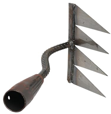 Rastrillo de escarda - 1 pieza para jardinería y deshierbe | Hierro Paisajismo Rake Lawn Paver | Herramientas de mano para jardinería, artefacto, piedras manuales para malas hierbas, azadas de jardín