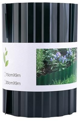 Borquette De Jardin en Métal Ondulé, Rouleau De Vagues, Bordure De Bordure du Paysage pour Pelouse, Lit De Fleurs, Clôture De Jardin, 20 Cm (7,87 Pouces) De Haut De 9 Mètres (29,5 Pi) De Long