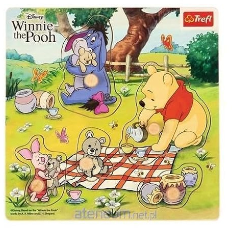 Puzzle mini drewniane - Winnie The Pooh TREFL