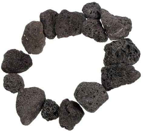 Hemobllo Gravier Noir Poreux pour Aquarium et Aménagement Paysager Décoratives Légères pour Jardin Terrarium et Vase Naturelle Filtrante pour Bassin Extérieur