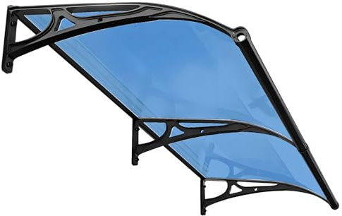 Auvent de fenêtre en polycarbonate – Protection contre les UV et la pluie, auvent d'extérieur pour porche, patio, terrasse – Housse de volet solaire résistante aux intempéries