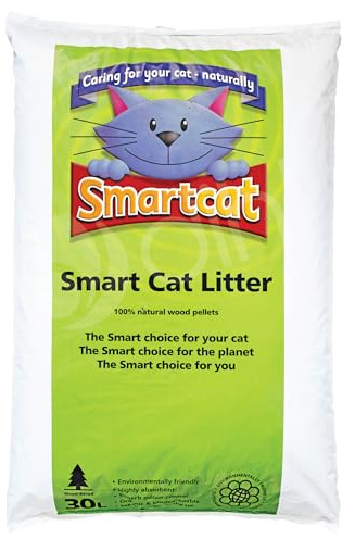 Smart Pet 30L Premium Quality Wood Based Cat Litter Pellets, 3 Times More Absorbent than Ordinary Litter, Odour Control, FSC Approved UK Sourced and Manufactured, Biodegradable, 30 Litre, 15 KG