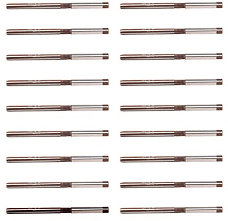 PPcdfre 20 escariadores de mano rectos de acero de alta velocidad de 5 mm, 6 flautas, 8,4 cm de longitud