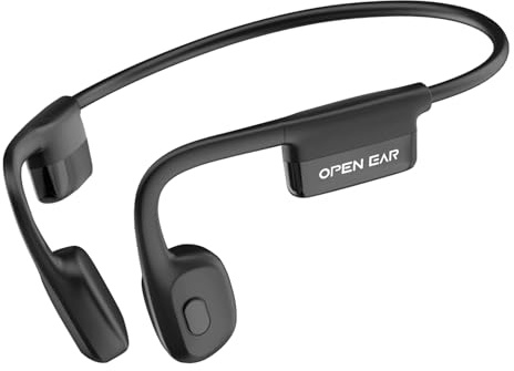 Relxhome Knochenschall Kopfhörer, Open Ear Kopfhörer Bluetooth 5.3 mit Dual-Mikrofon, 8Stunden Akkulaufzeit, IPX6 wasserdichte Kabellose Sport Kopfhörer für Laufen, Radfahren, Fitness