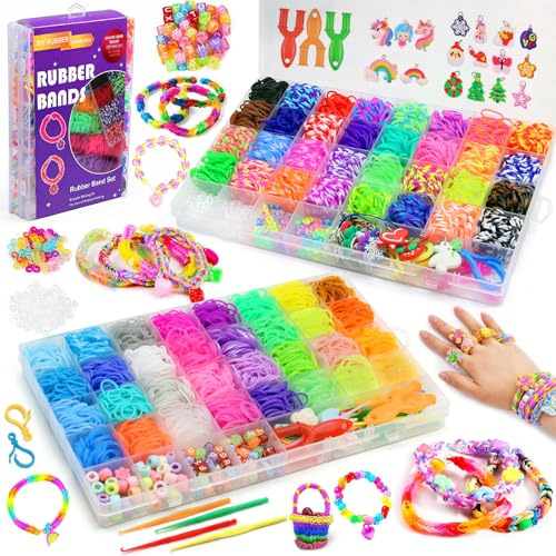 AOKITO Gomas Para Hacer Pulseras Elasticas,5000+Pulseras Gomas Elasticas