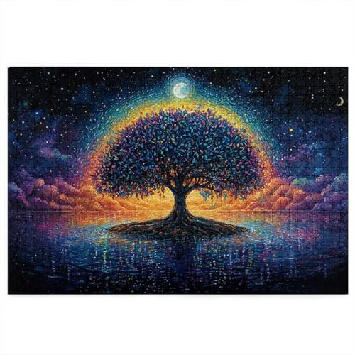 Puzzle 2000 Pezzi Albero della Vita, Puzzle Paesaggio in Legno per Adulti, Puzzles con Squisita Scatola di Imballaggio, Giochi Educativo per Famiglie, Puzzles per Decorazioni Casa, Idee Regalo, -3467