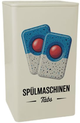 speecheese Spülmaschinentabs Dose 900ml dekorative AufbewahrungsDose 900ml für die Küche und den Spültisch Schrank