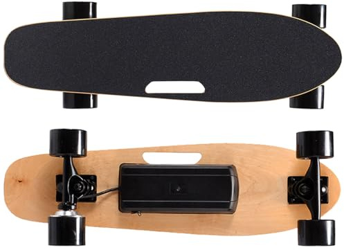 Elektrisches Longboard-Skateboard mit großer reichweite, Fernbedienung, 4 geschwindigkeiten, stoßdämpfenden Rollen, 22-40 km/h höchstgeschwindigkeit Single-Drive-8km