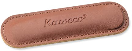 Kaweco Eco 2er Leder Etui Brandy I Stifte Etui passend für die Liliput Serie I Schreibetui aus echtem Leder mit schöner Prägung I schicke & Klassische Stifttasche I Stiftetui 10,7 x 3,6 cm