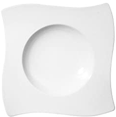 Villeroy & Boch 10-2525-2709 New Wave« Suppenteller tief, quadratisch, Höhe: 45 mm, Porzellan