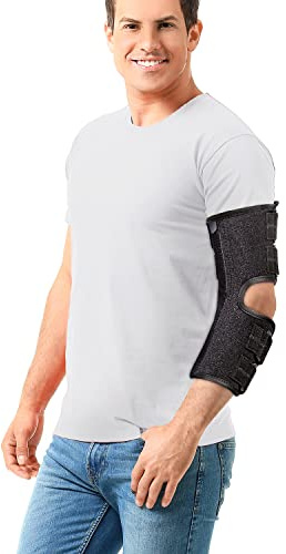 Elbow Brace Support Splint for Cubital Tunnel Syndrome and Arthritis Pain Relief , Adjustable Angle Stabilizer Brace ,Prevent Excessive Bending at night,Fits left and right Arms for Woman and Man- L