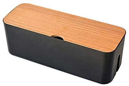 Greenstore Boîte de rangement pour câbles et protections contre les surtensions, cache les câbles en vrac derrière les téléviseurs, ordinateurs de bureau à domicile, centres de divertissement
