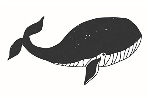 May and Berry Holzstempel - Wal, 35x55mm, Weiß