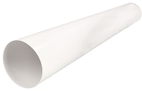 KOTARBAU® Tubo di ventilazione Długość rotondo diametro diametro tubo rotondo in PVC bianco sistema tubo rotondo (1500 mm diametro 125 mm)