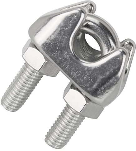 DERING Drahtseilklemme 2 mm Edelstahl 40 Stück Seilklemme für Seil Drahtseil