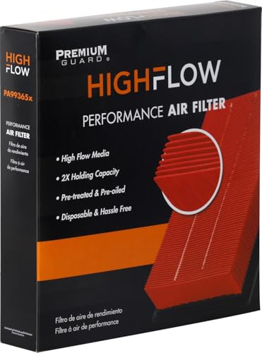 HIGHFLOW High Performance, Pre-Oiled Disposable Engine Air Filter PA99365X | Fits 2019-2025 Subaru Forester, 2018-2025 Crosstrek, 2020-2025 Outback, 2019-2025 Ascent, 2017-2025 Impreza