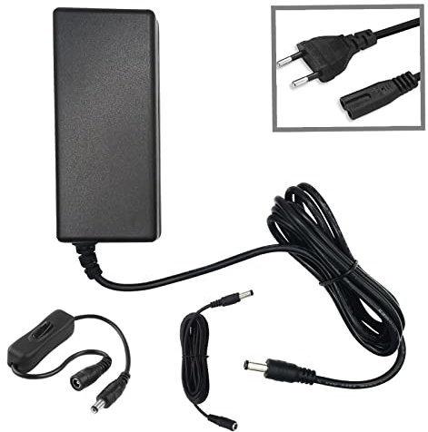 myVolts Chargeur/Alimentation 24V Compatible avec Black and Decker A18E Batterie de Perceuse (Adaptateur Secteur) - Prise française - avec rallonge et Interrupteur en Ligne